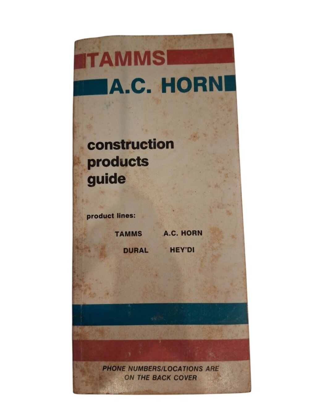 Vintage Tamms A.C. Horn Construction Products Guide Catalog Dural Hey'Di MSDS